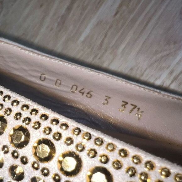 Valentino Garavani Glam Micro-Rockstud Ballet Flat Smoking Slipper Women’s 37.5 - Picture 6 of 15